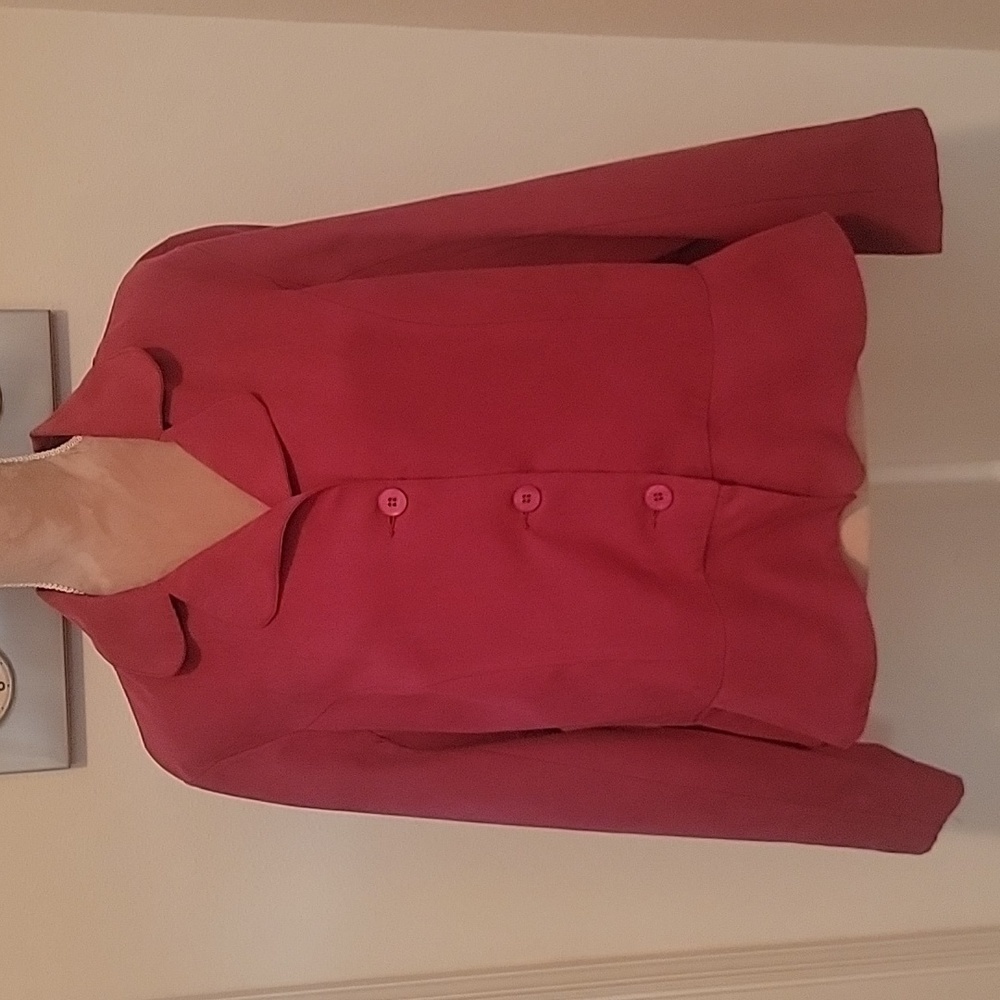 Cato, Size XL Mauve Faux Suede Peplum Jacket. Lightweight, EUC